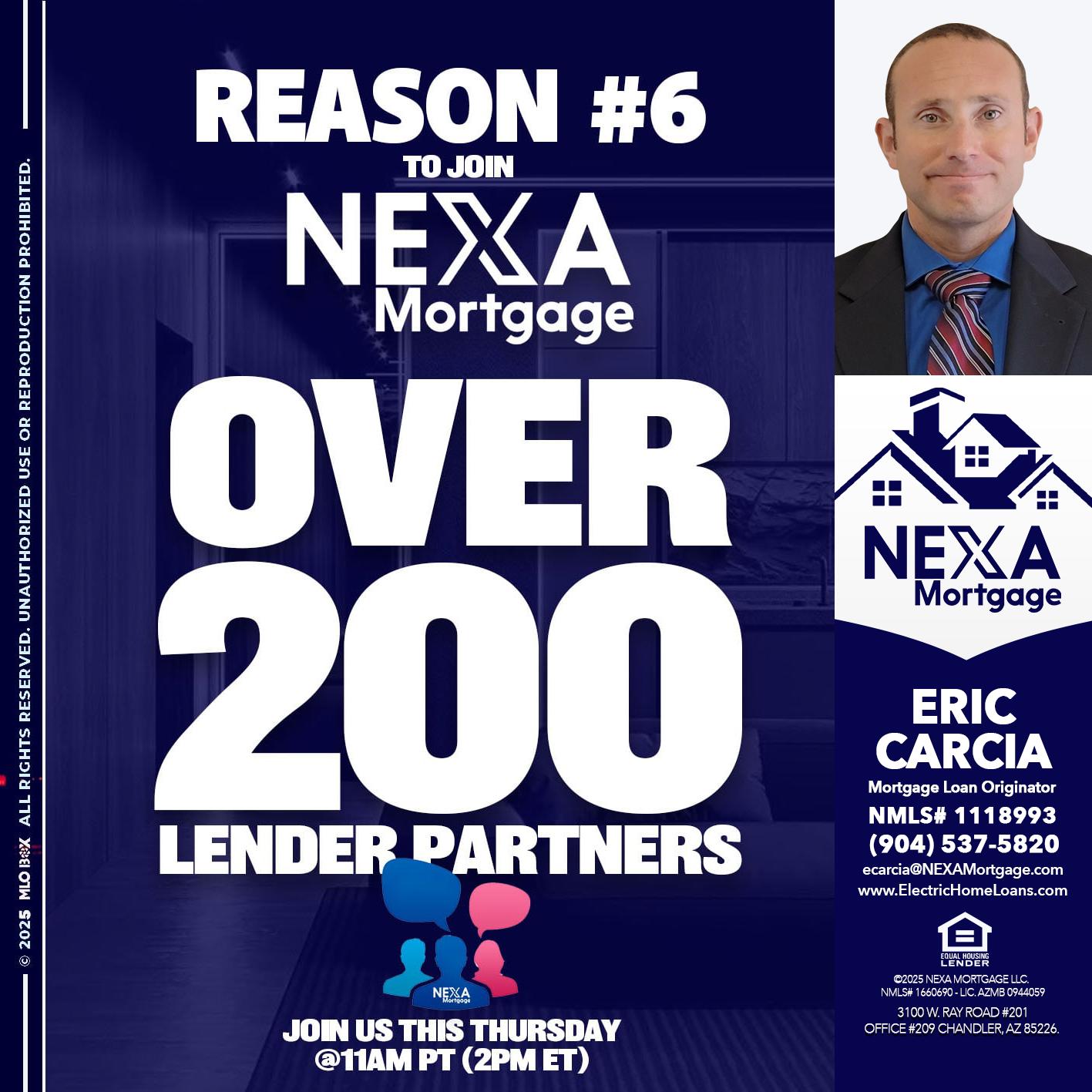 REASON 6 - Eric Carcia -Mortgage Loan Originator