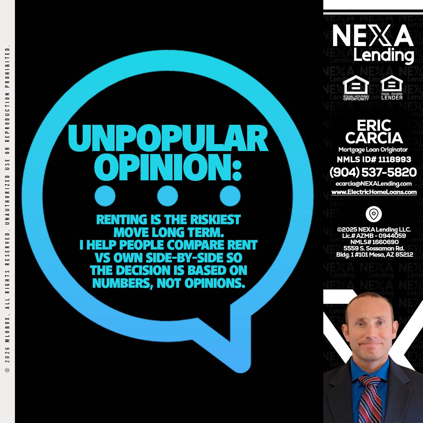 unpopular opinion - Eric Carcia -Mortgage Loan Originator