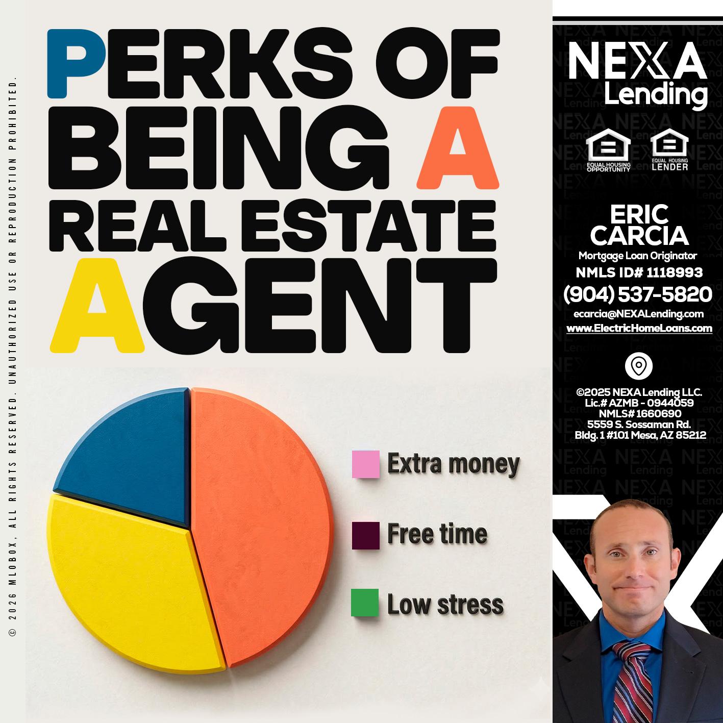 PERKS OF BEING - Eric Carcia -Mortgage Loan Originator