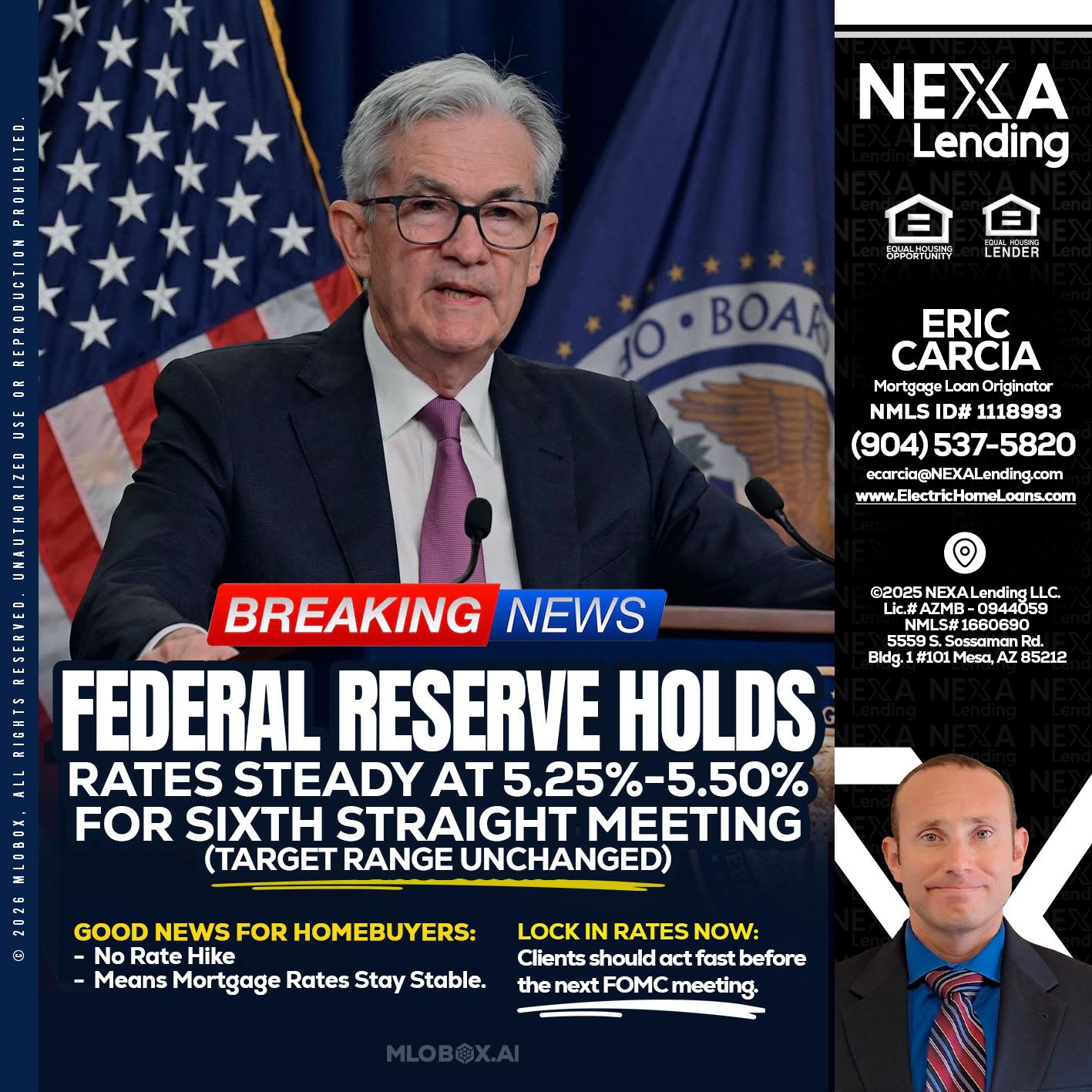federal reserve - Eric Carcia -Mortgage Loan Originator