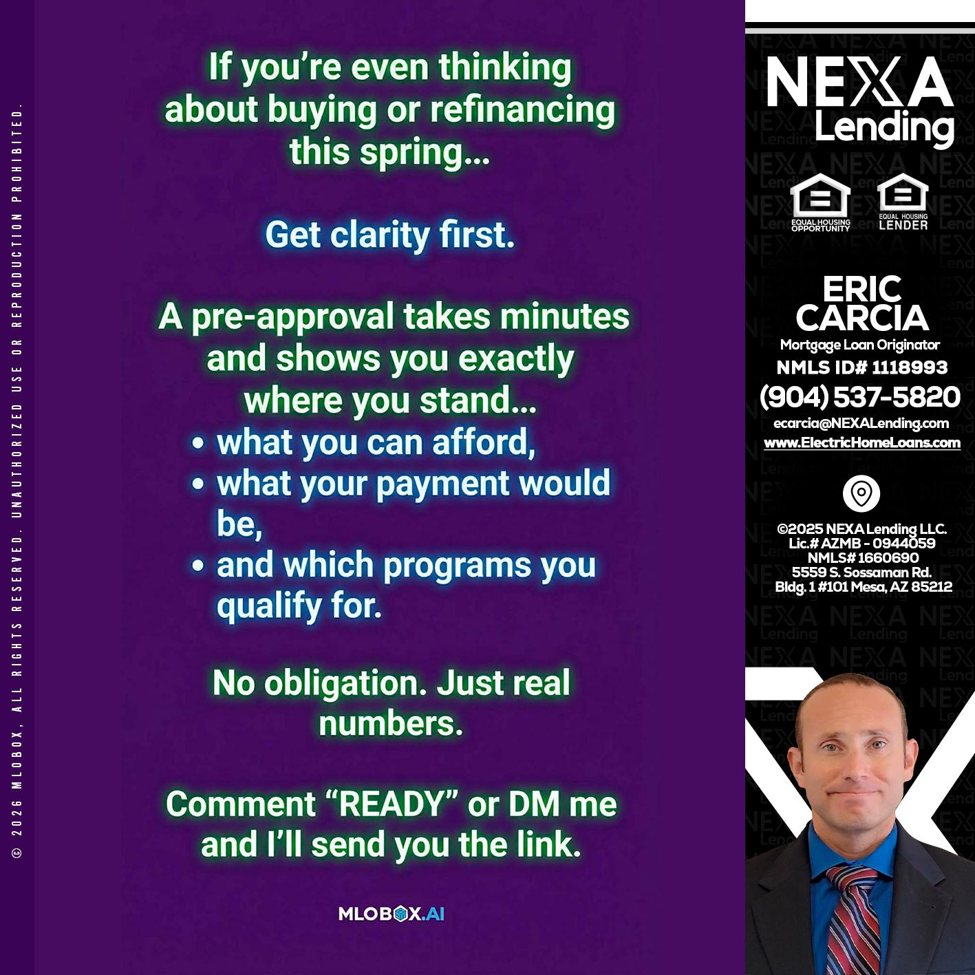 IF YOU THINKING - Eric Carcia -Mortgage Loan Originator
