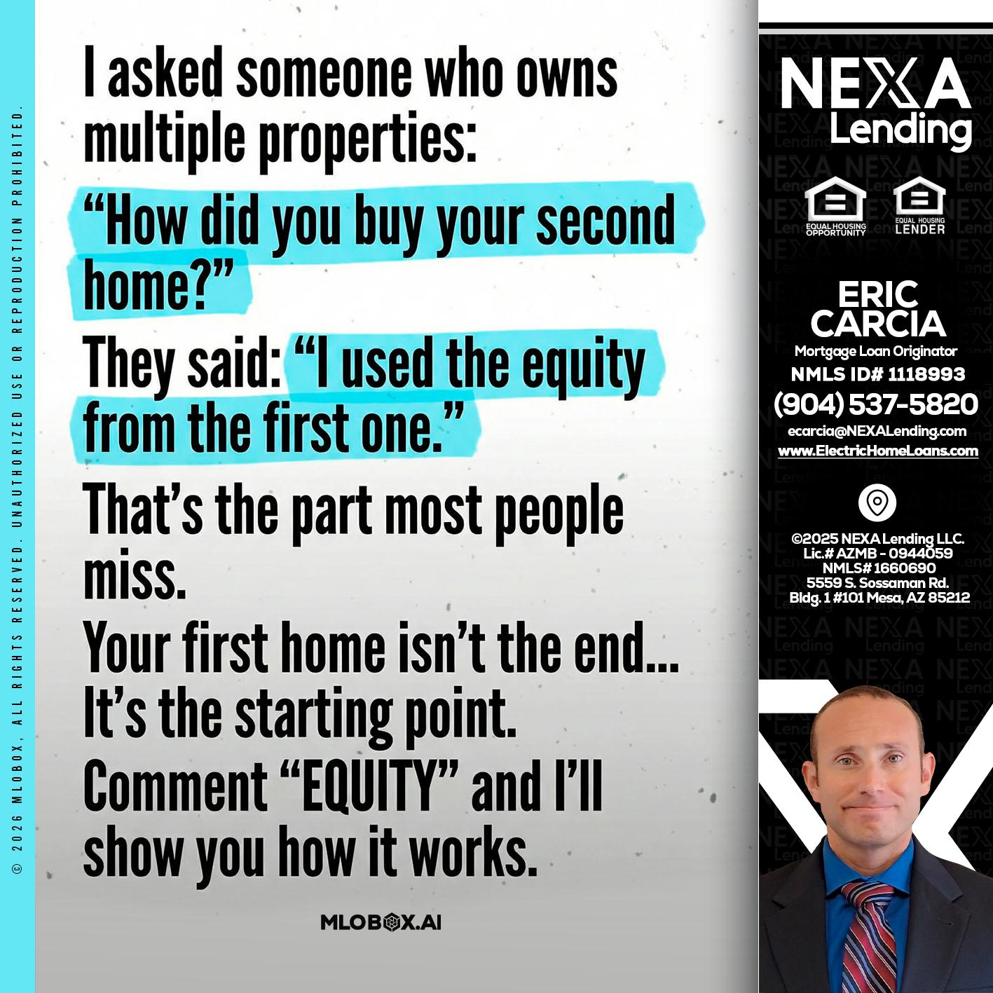 I asked someone - Eric Carcia -Mortgage Loan Originator