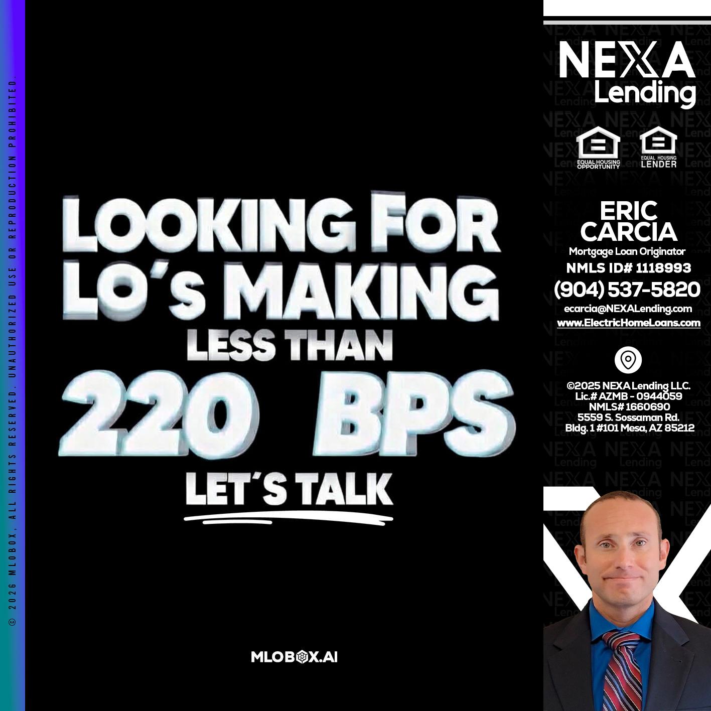 LOOKING FOR - Eric Carcia -Mortgage Loan Originator