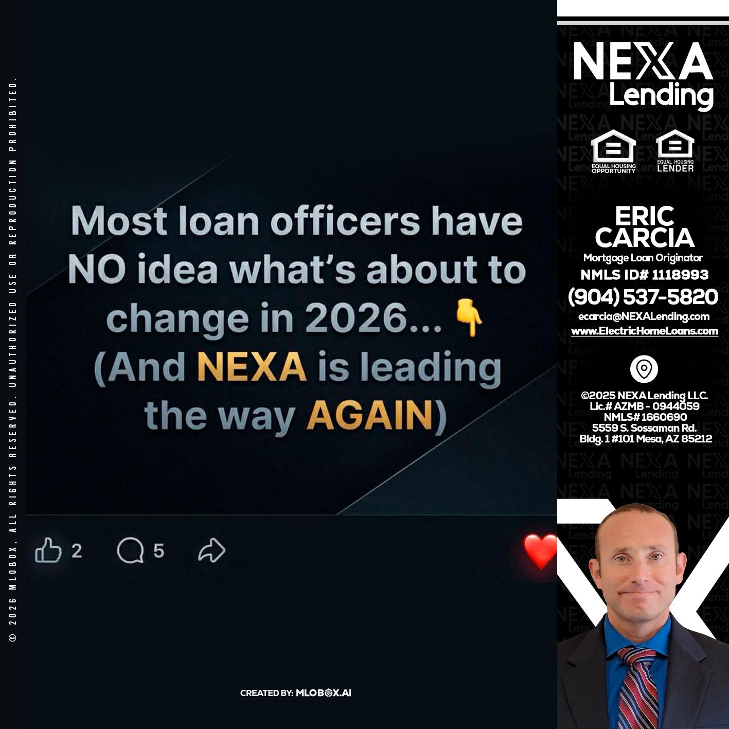 most loan officers - Eric Carcia -Mortgage Loan Originator