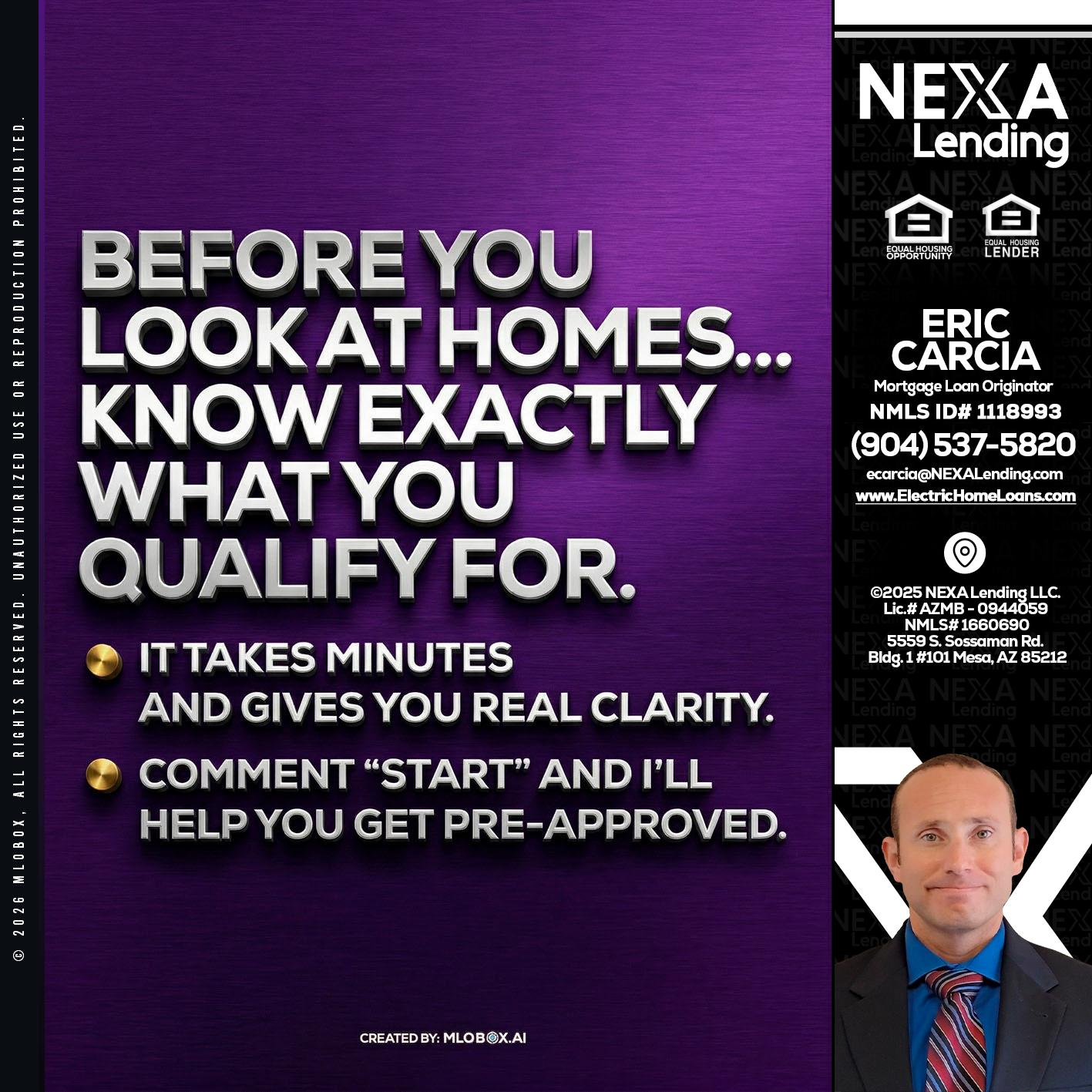 BEFORE YOU - Eric Carcia -Mortgage Loan Originator
