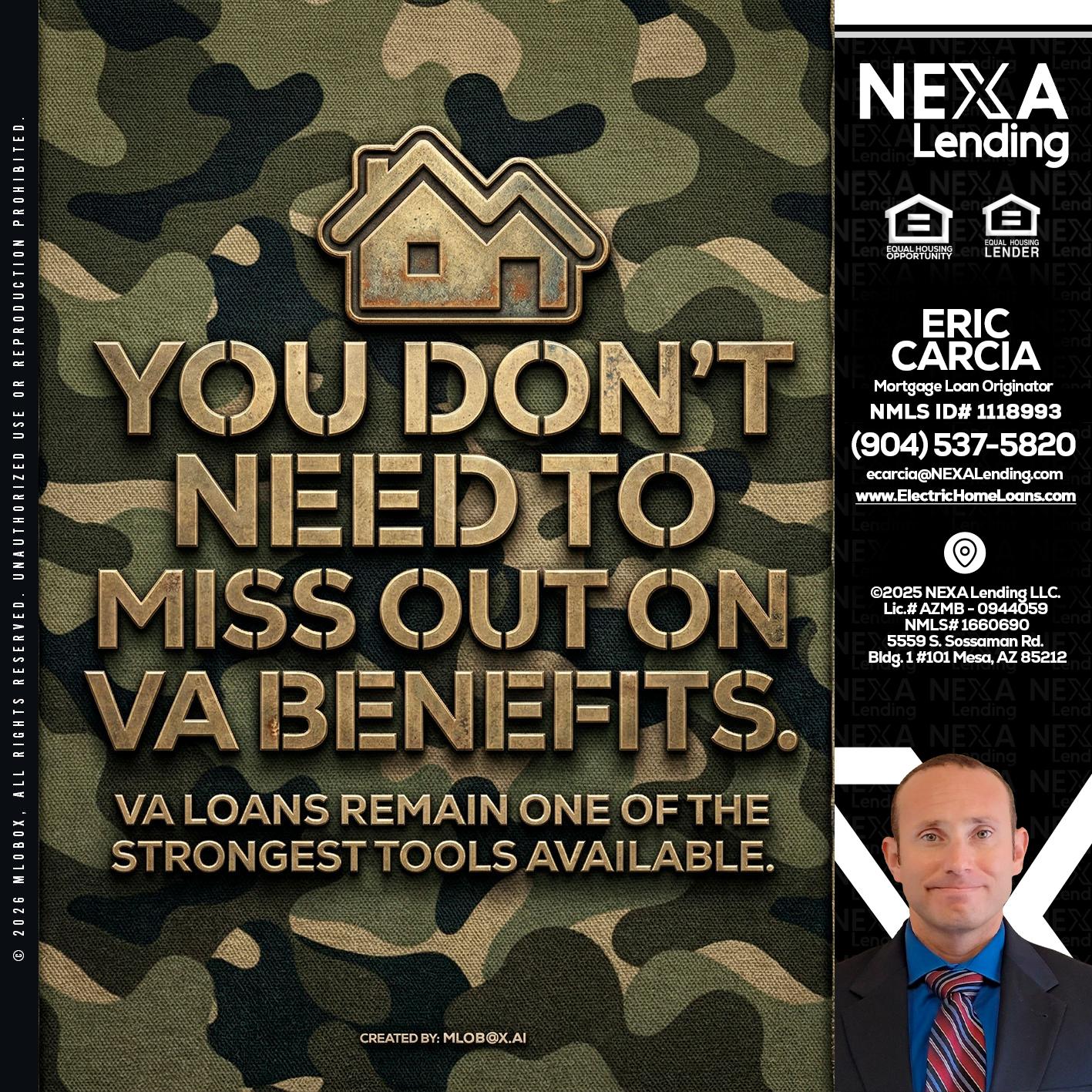 you don't need - Eric Carcia -Mortgage Loan Originator