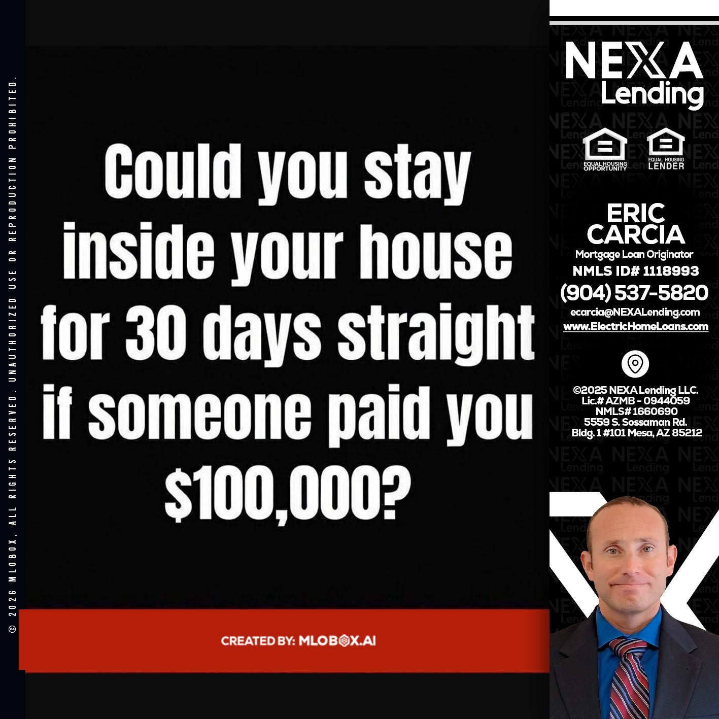 COULD YOU STAY - Eric Carcia -Mortgage Loan Originator