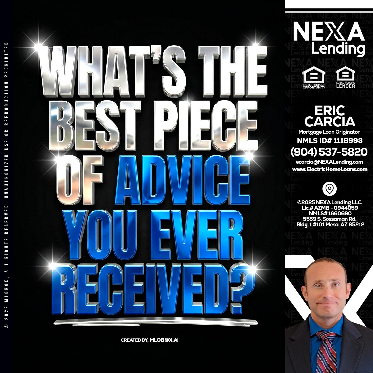 WHATS THE BEST - Eric Carcia -Mortgage Loan Originator