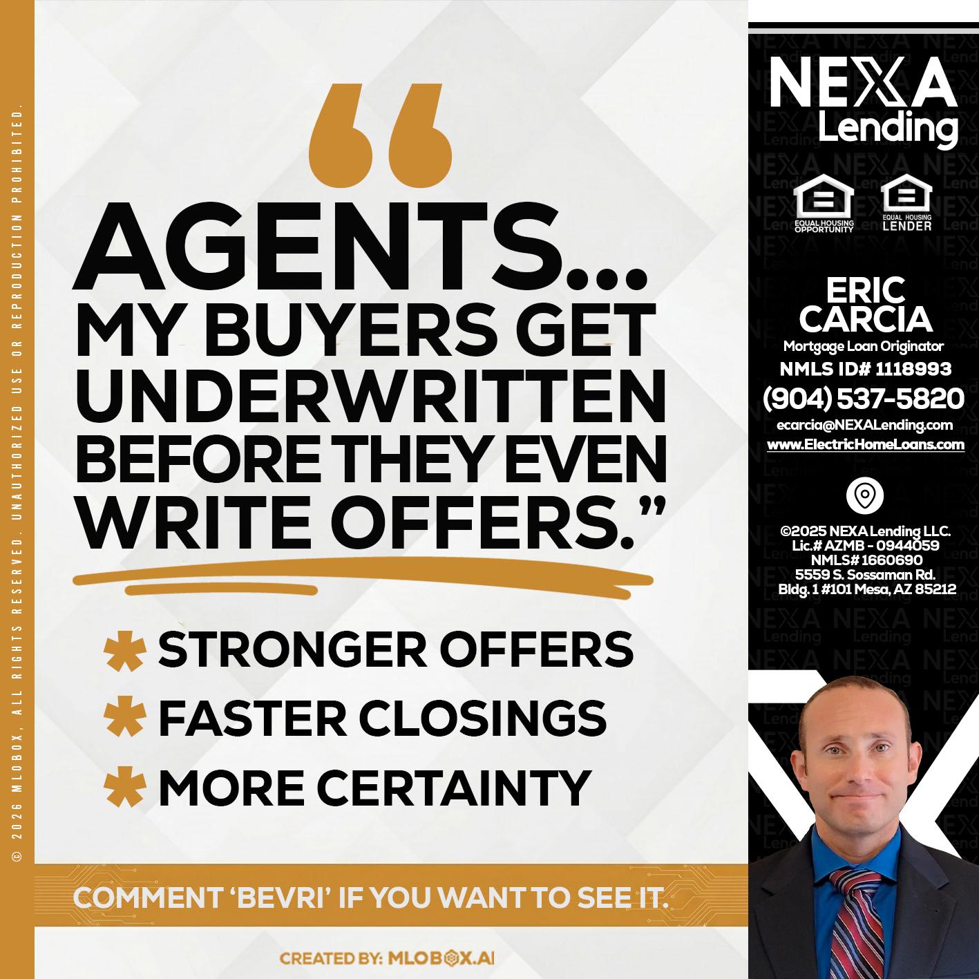 agents - Eric Carcia -Mortgage Loan Originator