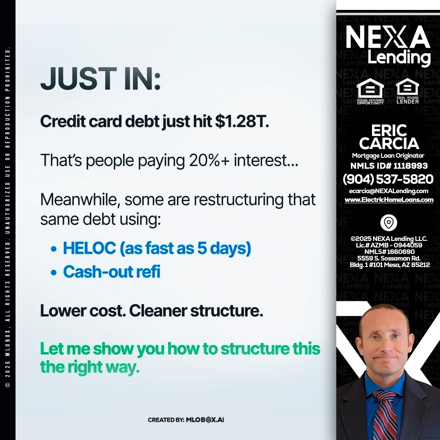 JUST IN - Eric Carcia -Mortgage Loan Originator