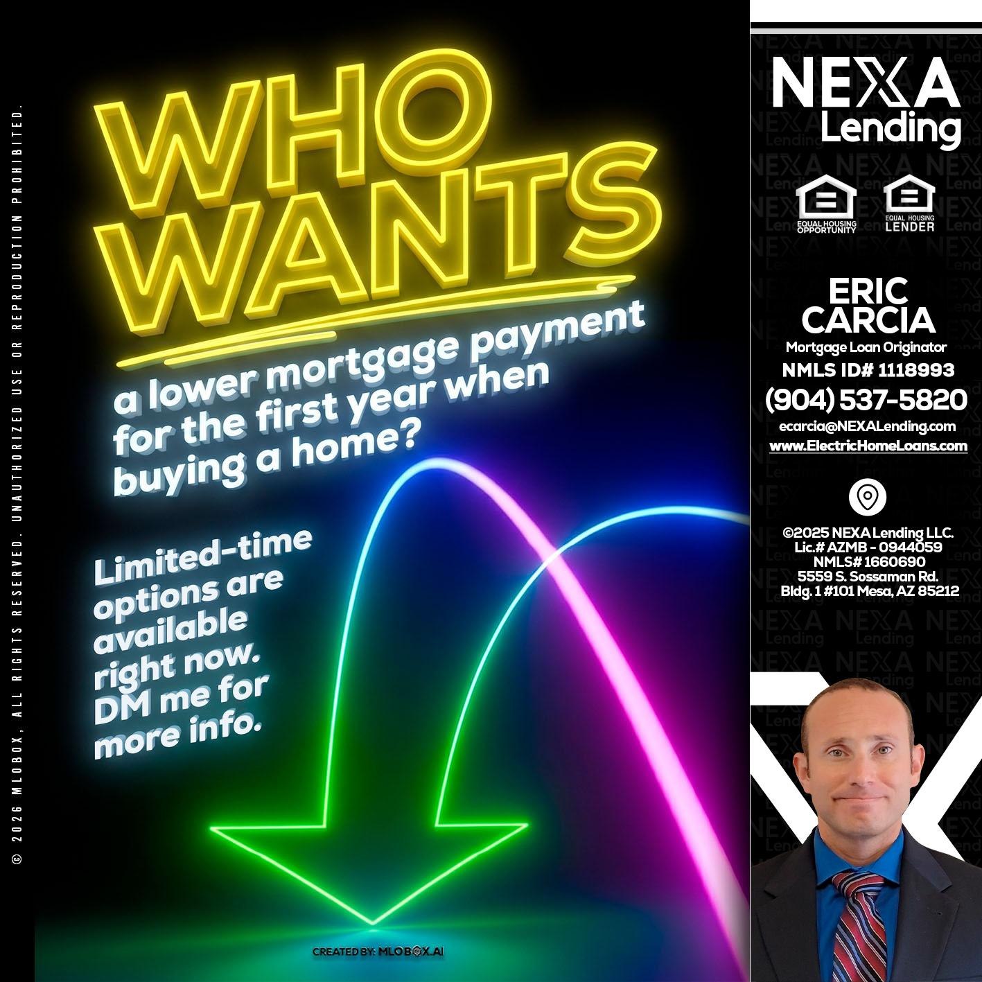 WHO WANTS - Eric Carcia -Mortgage Loan Originator