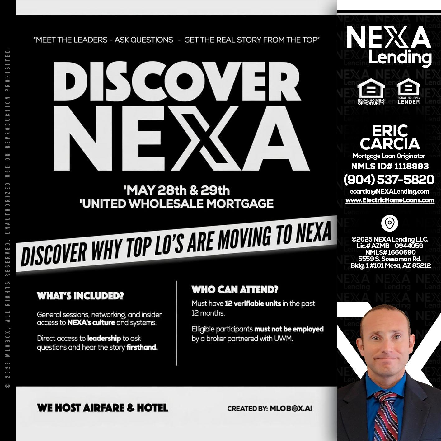 DISCOVER NEXA - Eric Carcia -Mortgage Loan Originator