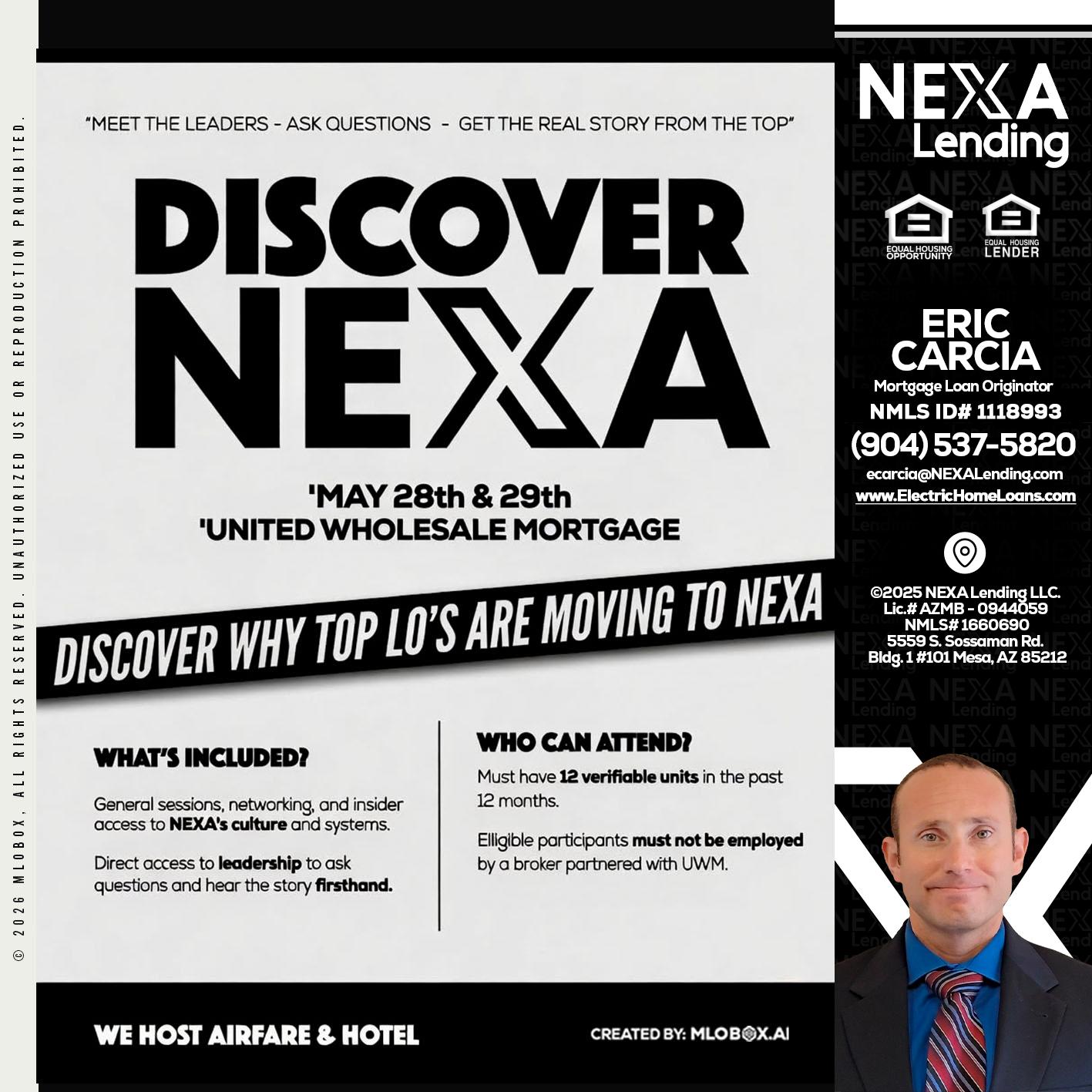 DISCOVER NEXA - Eric Carcia -Mortgage Loan Originator