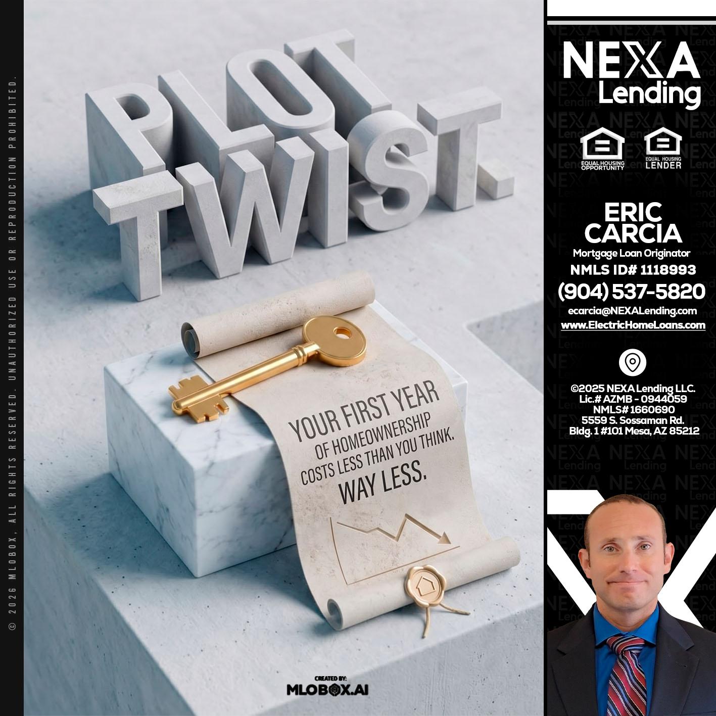 PLOT TWIST - Eric Carcia -Mortgage Loan Originator