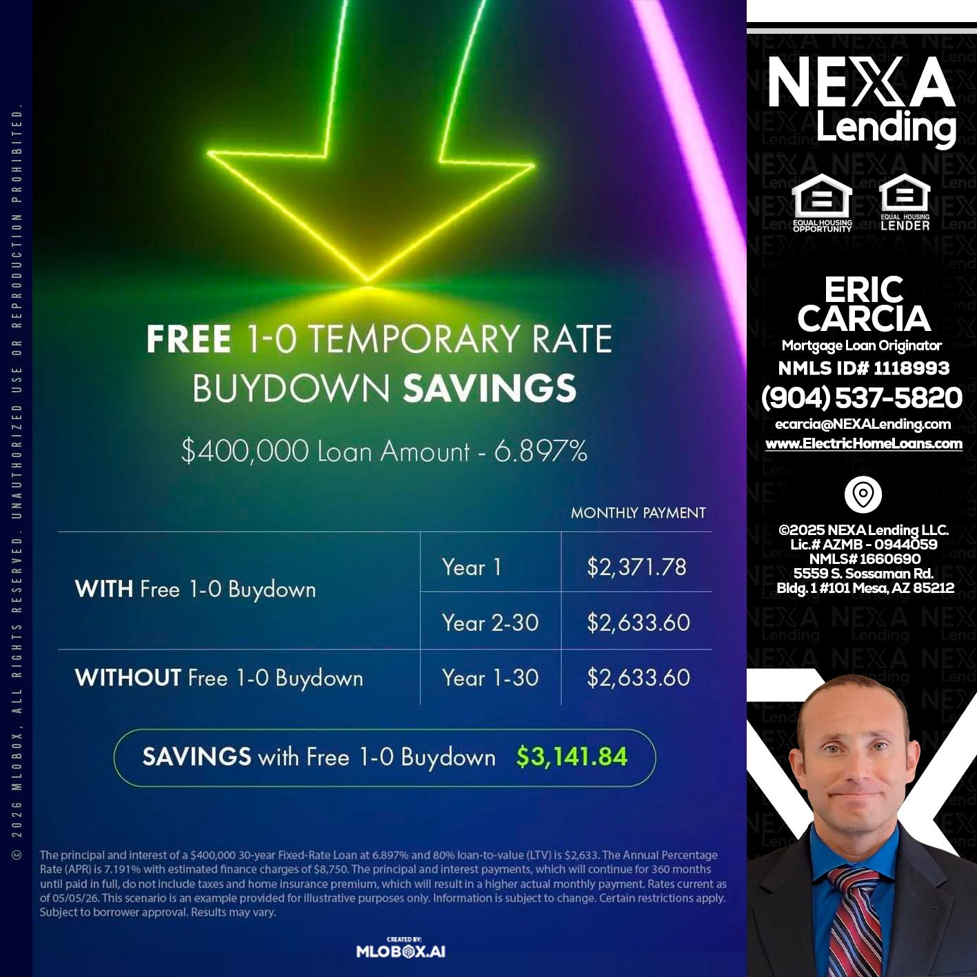 BUYDOWN - Eric Carcia -Mortgage Loan Originator