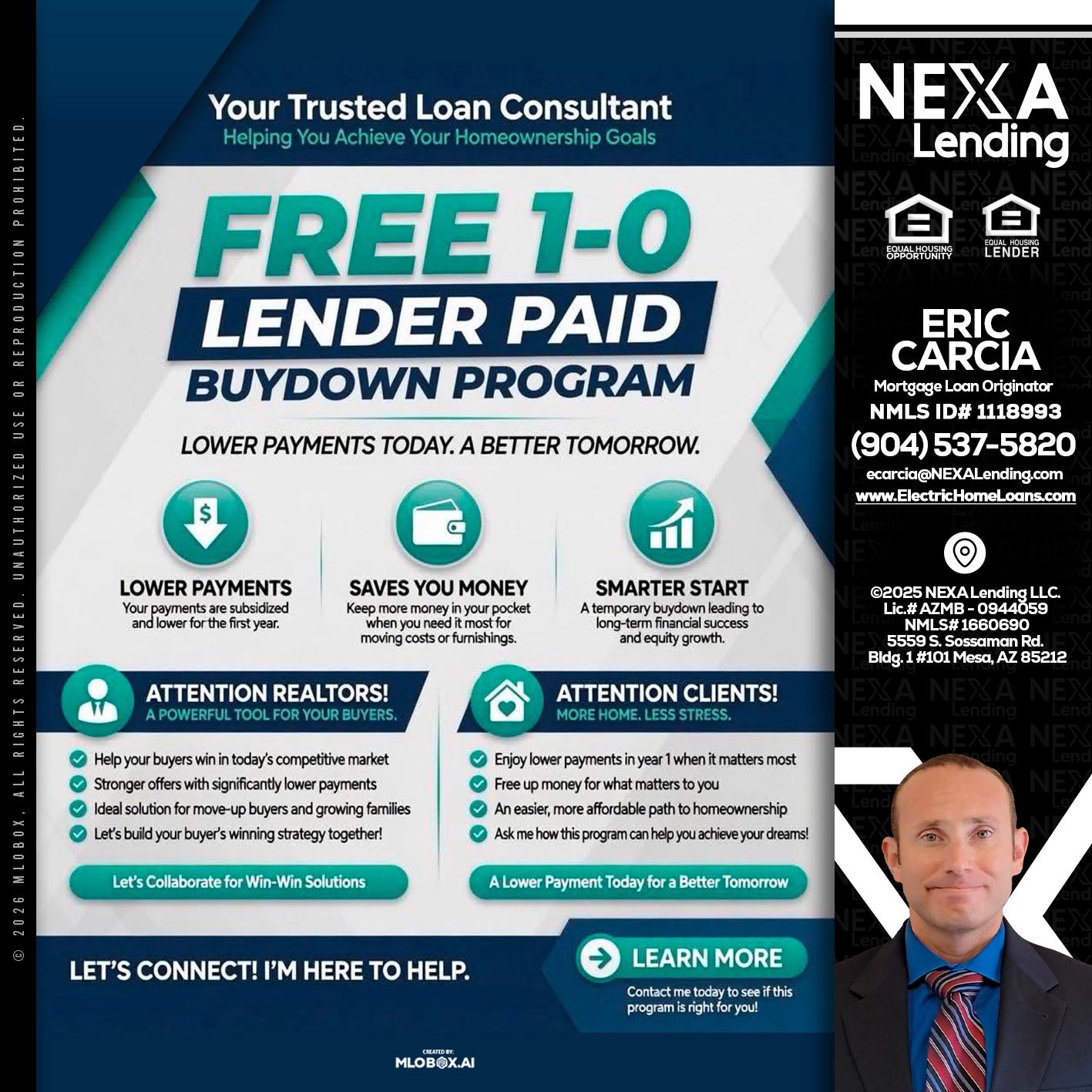 FREE 1-0 - Eric Carcia -Mortgage Loan Originator