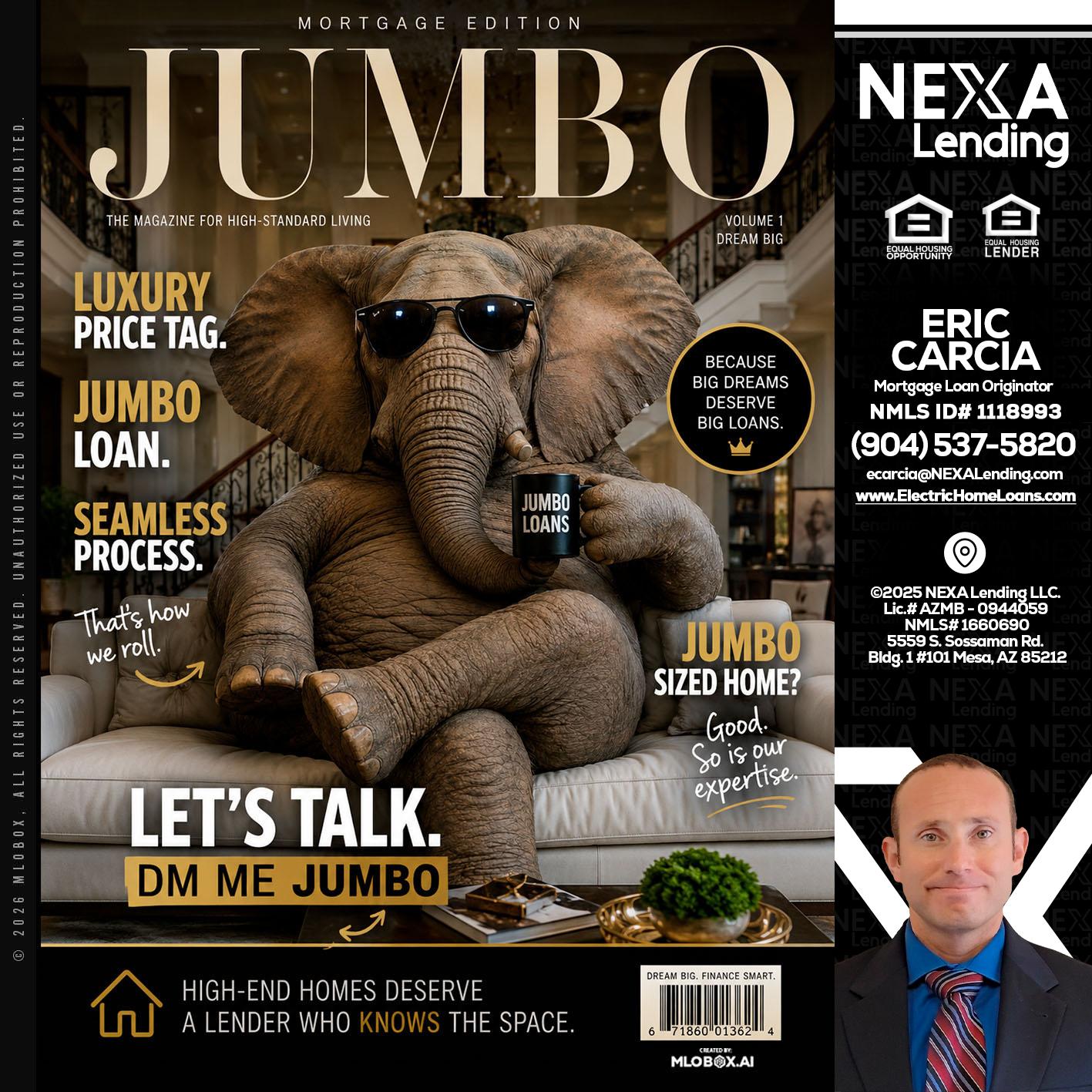 JUMBO LOANS - Eric Carcia -Mortgage Loan Originator