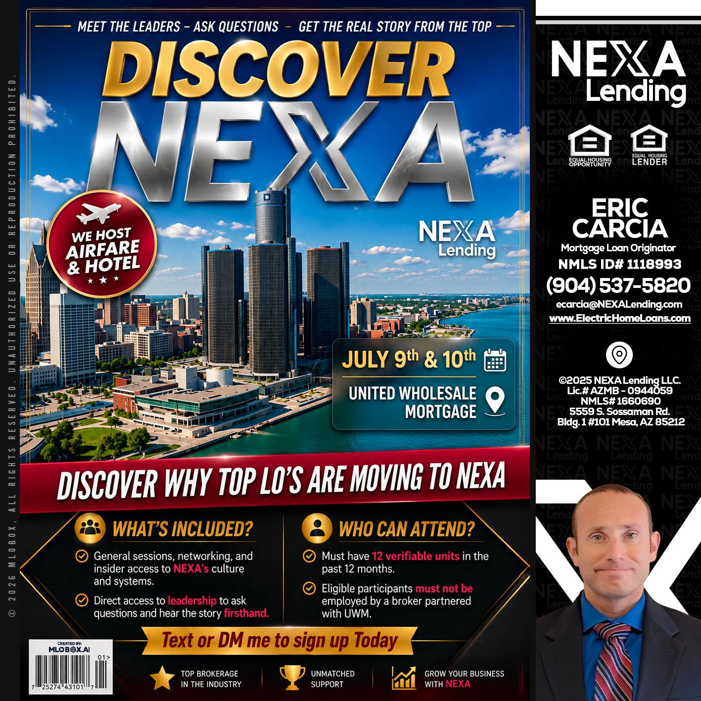 DISCOVER NEXA - Eric Carcia -Mortgage Loan Originator