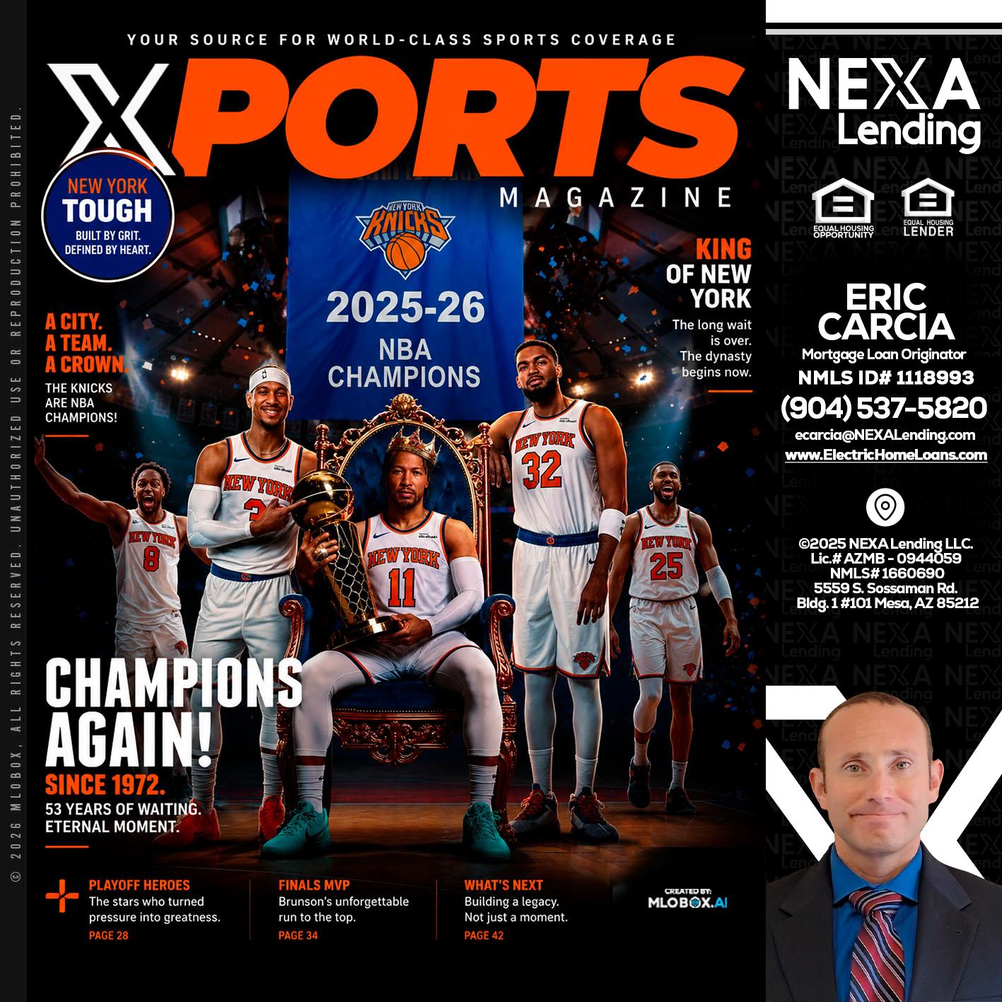 XPORTS MAGAZINE - Eric Carcia -Mortgage Loan Originator