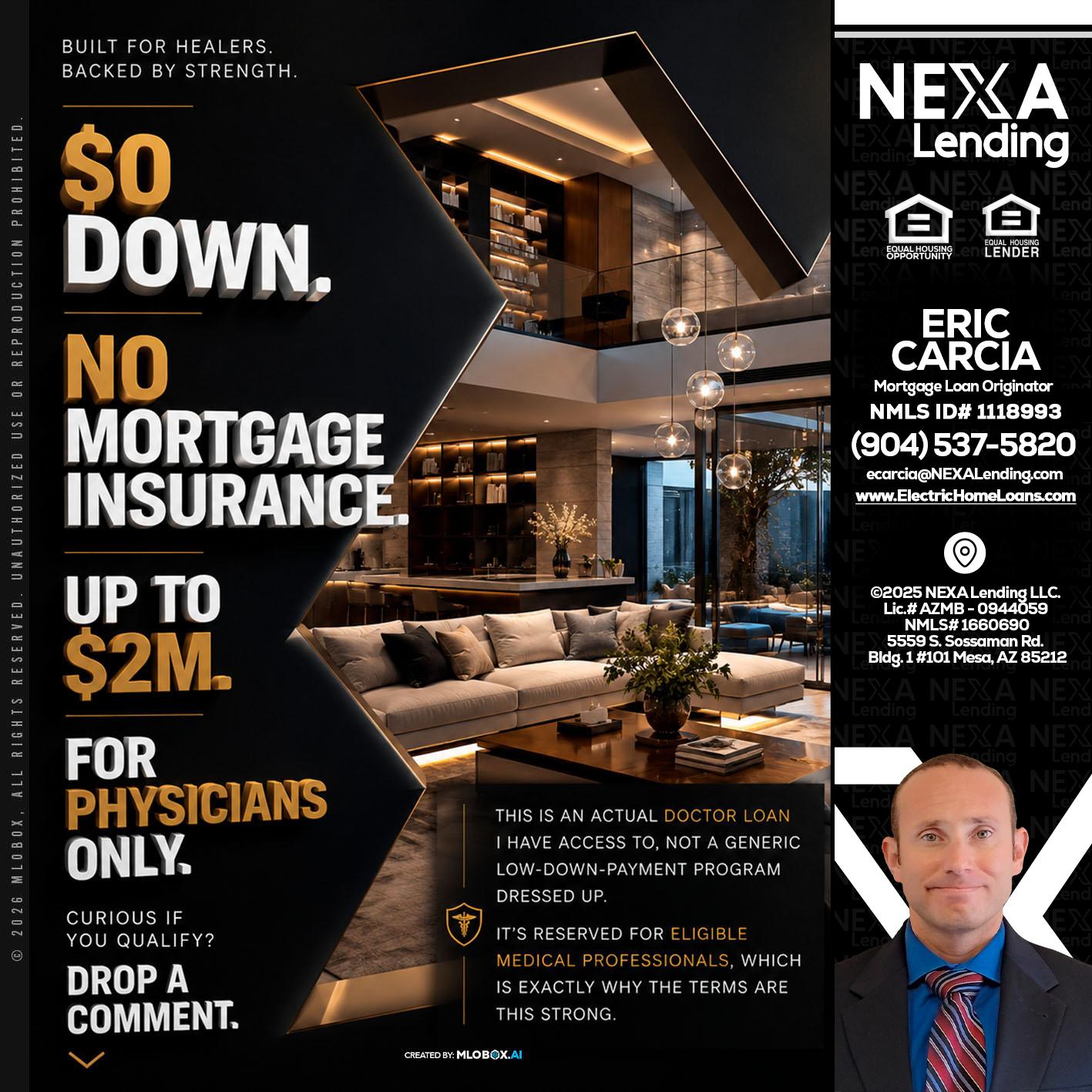 $0 DOWN - Eric Carcia -Mortgage Loan Originator