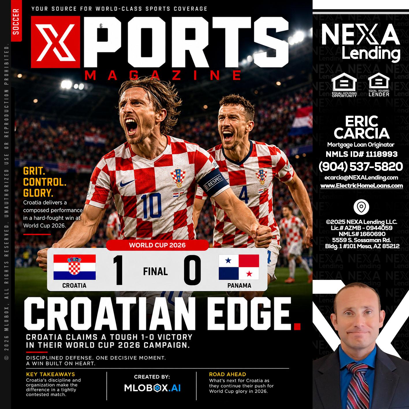 CROATIA 1-0 PANAMA - Eric Carcia -Mortgage Loan Originator