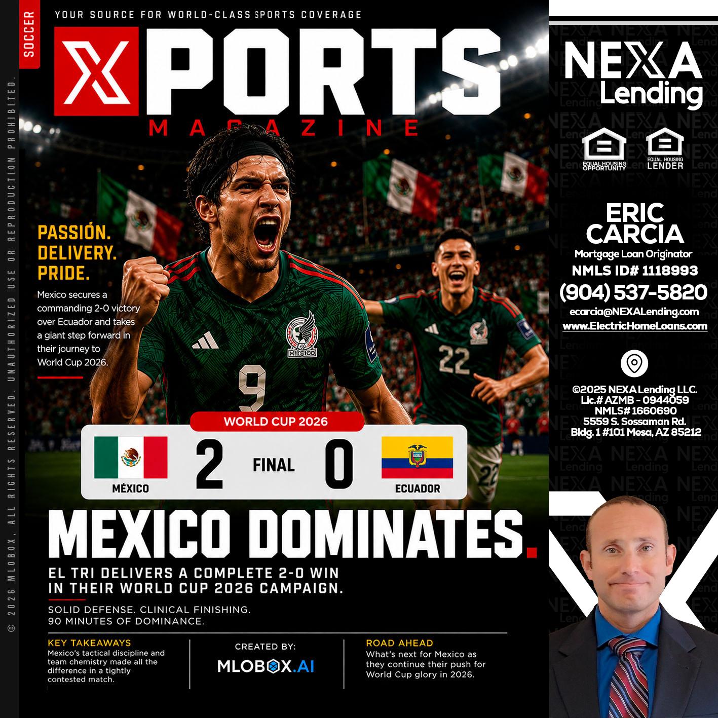 XPORTS MEX 2-0 ECUADOR - Eric Carcia -Mortgage Loan Originator