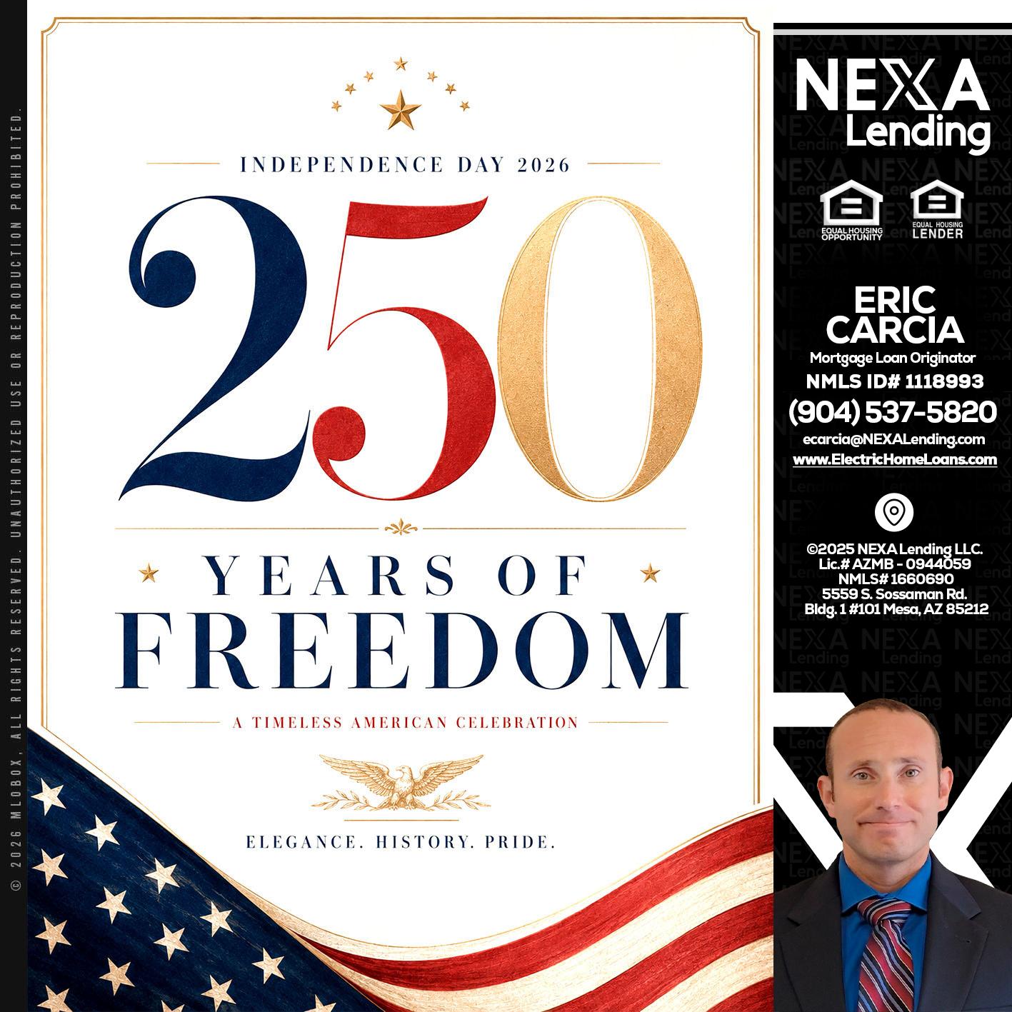 250 YEARS - Eric Carcia -Mortgage Loan Originator