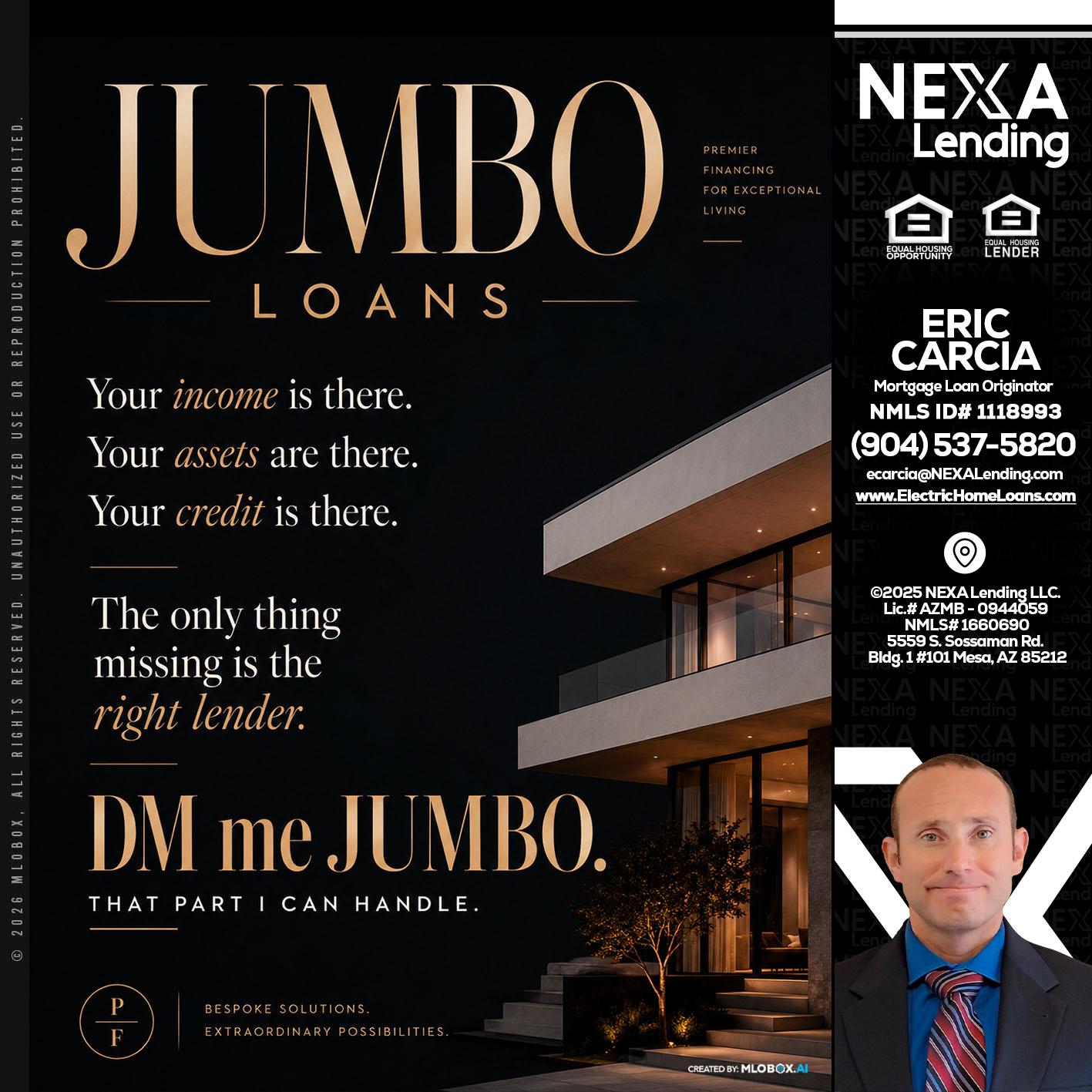 JUMBO LOANS - Eric Carcia -Mortgage Loan Originator