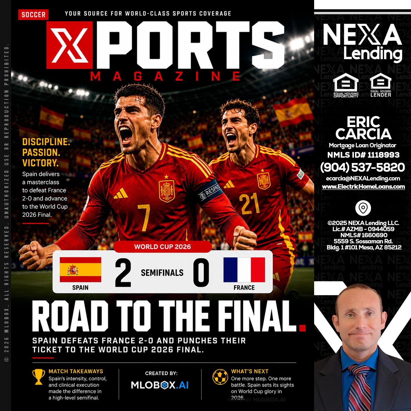 XPORTS WORLD CUP 2026 - Eric Carcia -Mortgage Loan Originator