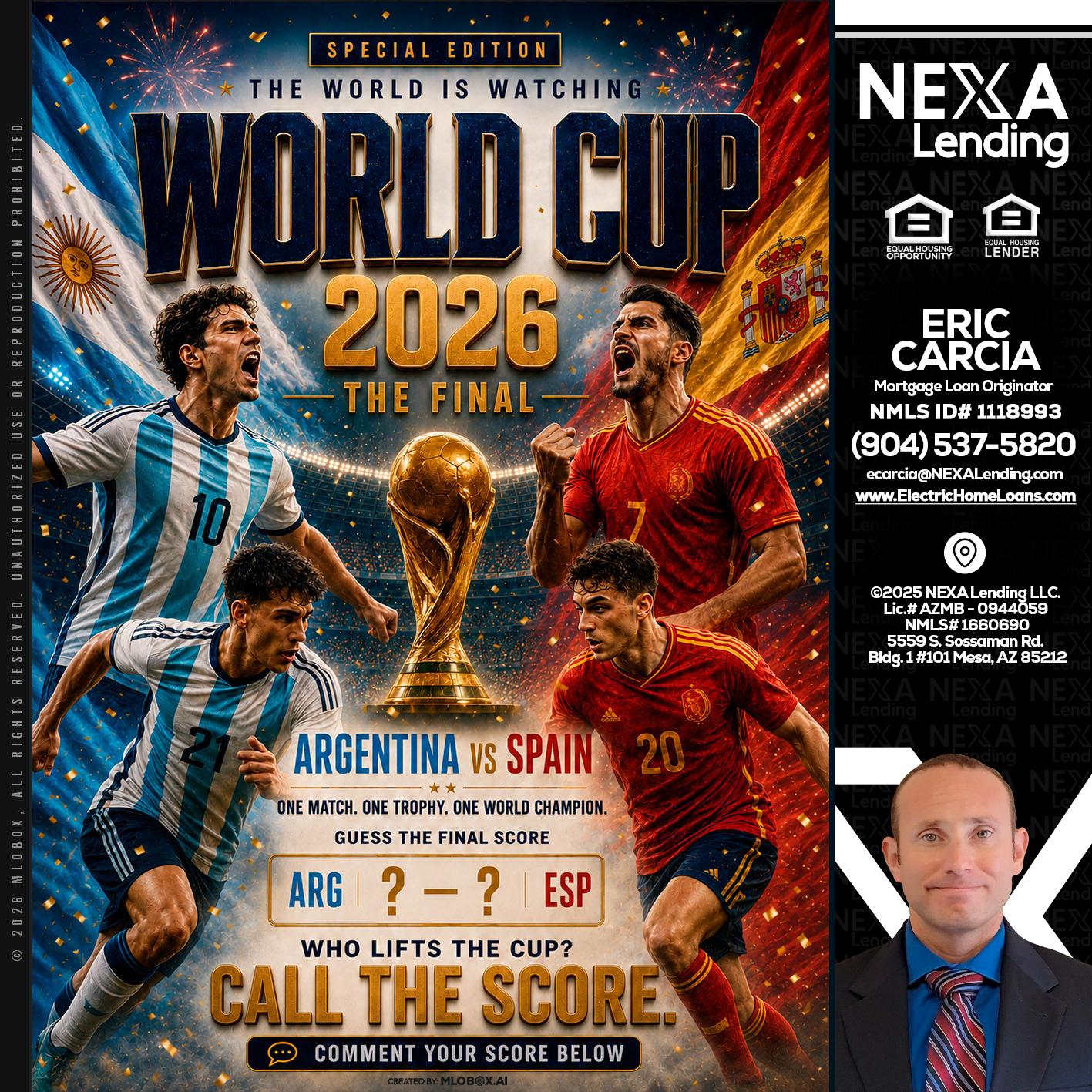 World Cup 2026 finals - Eric Carcia -Mortgage Loan Originator